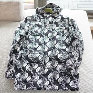 Gucci x The North Face all over logo hooded windbreaker